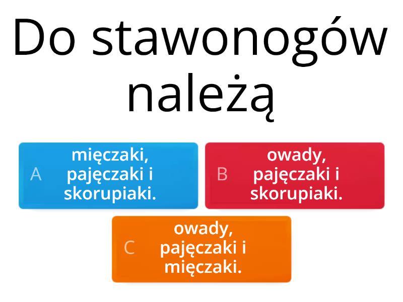 Sprawdzian Stawonogi I Mięczaki Klasa 6