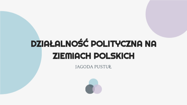 Działalność Polityczna Na Ziemiach Polskich