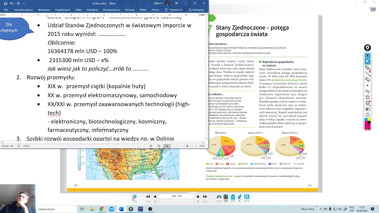 kl 8 lekcja Stany Zjednoczone - potęga gospodarcza świata - YouTube Podręcznik Geografia Klasa 8 Online