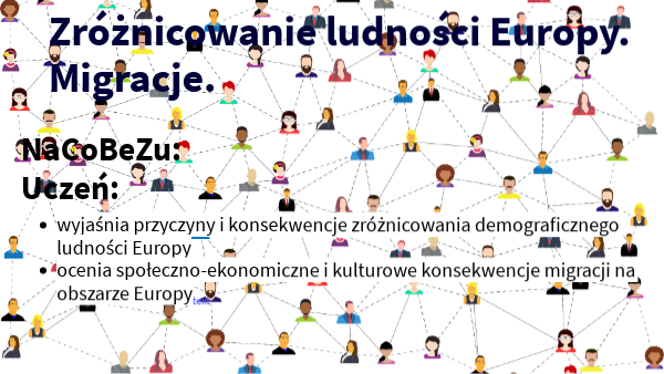 Kl. VI Zró\znicowanie ludności Europy.Migracje Zroznicowanie Ludnosci Europy Migracje Kartkowka