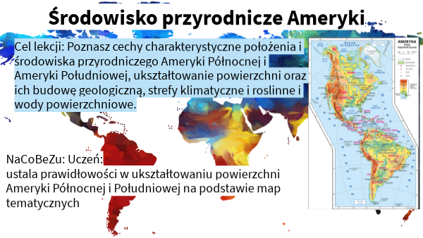 Kl. VIII Środowisko przyrodnicze Ameryki Ameryka Sprawdzian Klasa 8 Pdf