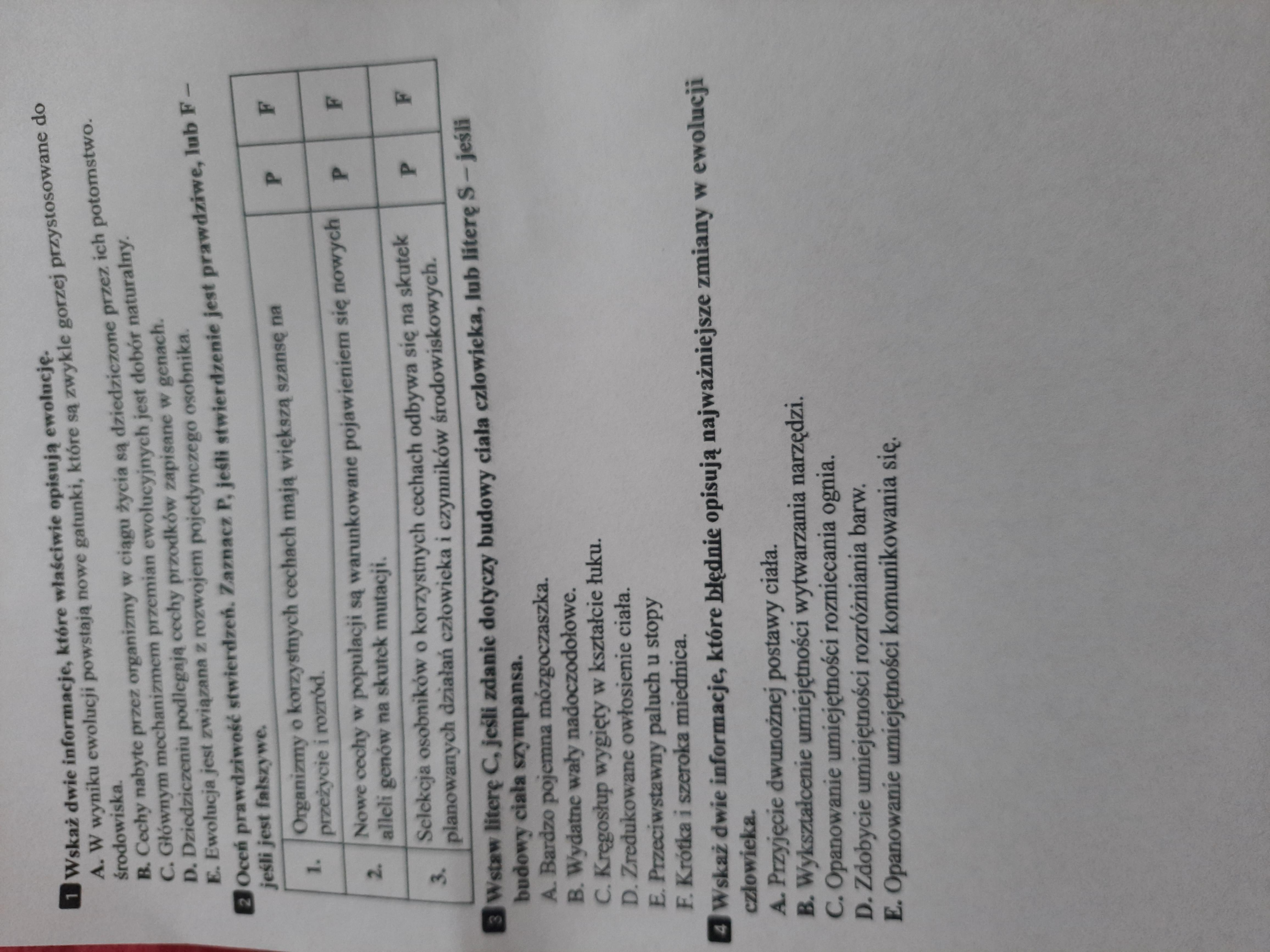 Kl.8 Karta pracy Biologia Ewolucja.Czy ktoś robił taką kartę pracy i Ewolucja Zycia Sprawdzian Klasa 8 Pdf Odpowiedzi