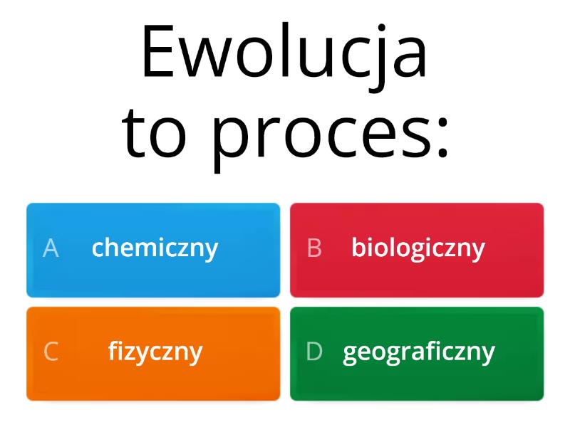 Kl.8-Powtórzenie- Ewolucja życia - Test Ewolucja Zycia Sprawdzian Klasa 8 Generator