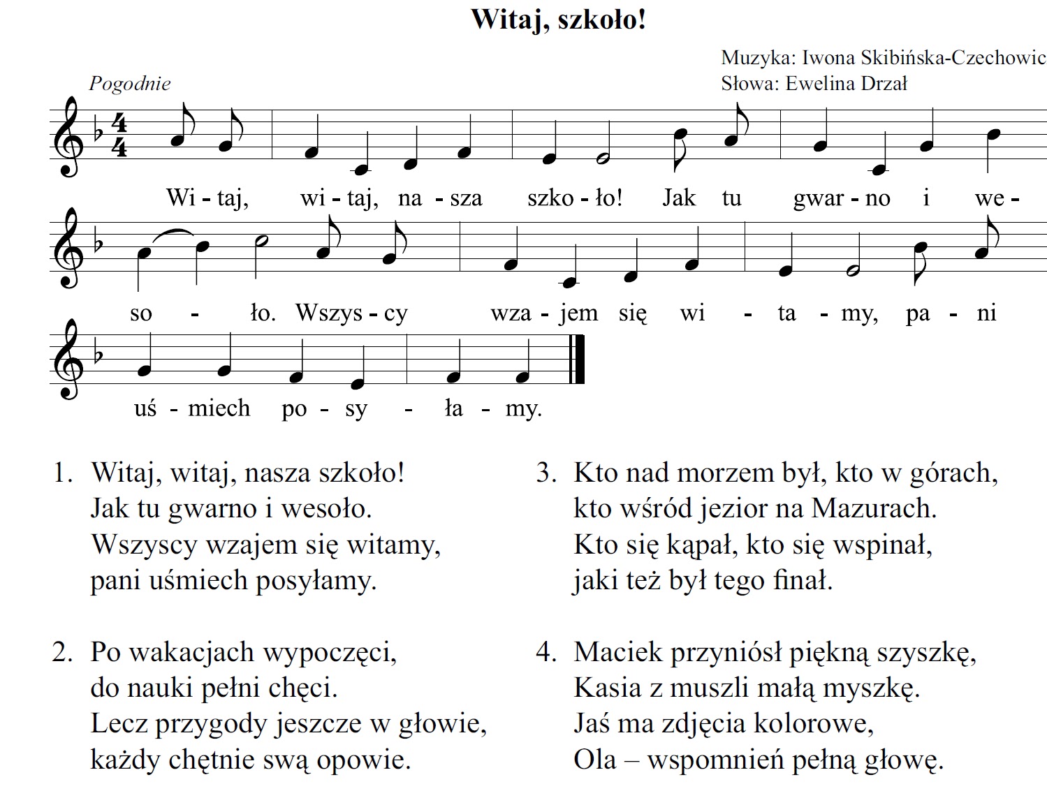 Czas Do Szkoły Piosenka Edward Pałłasz