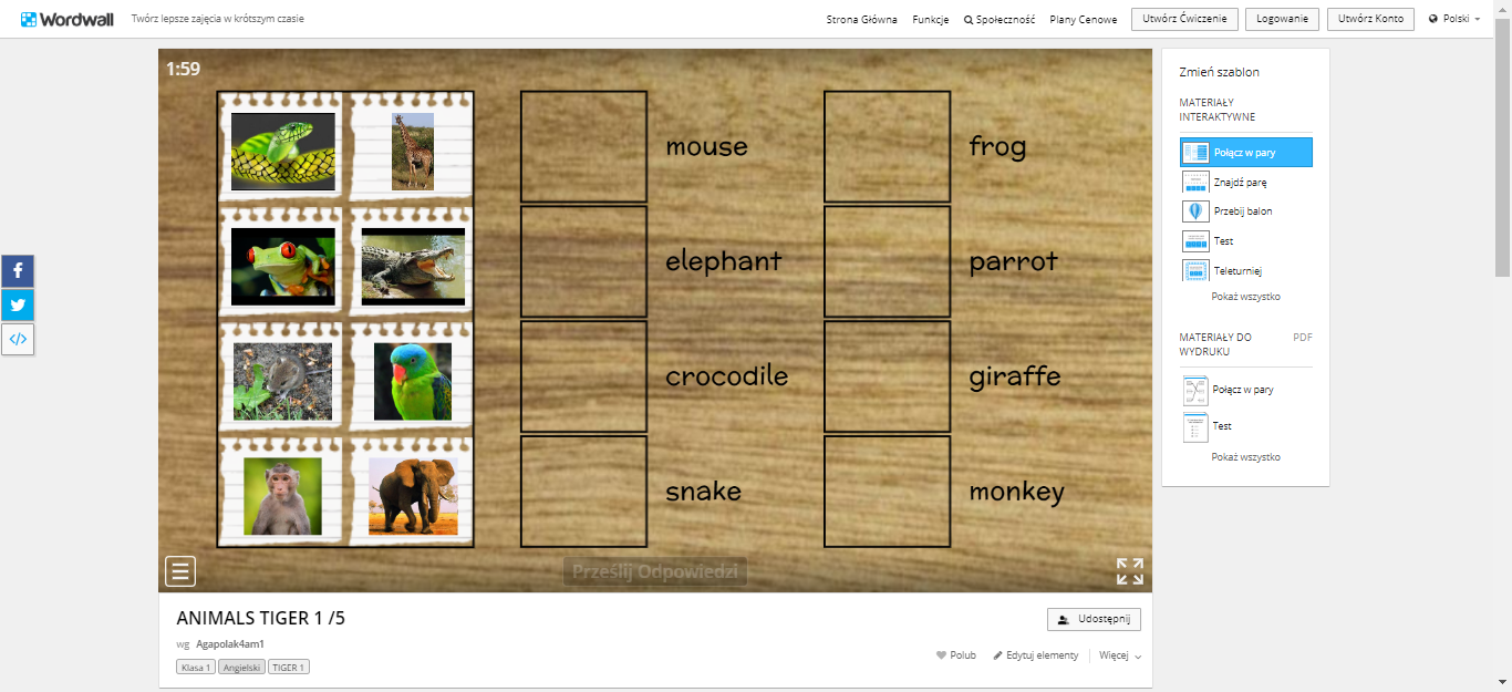 Tiger 3 Unit 5 Wordwall