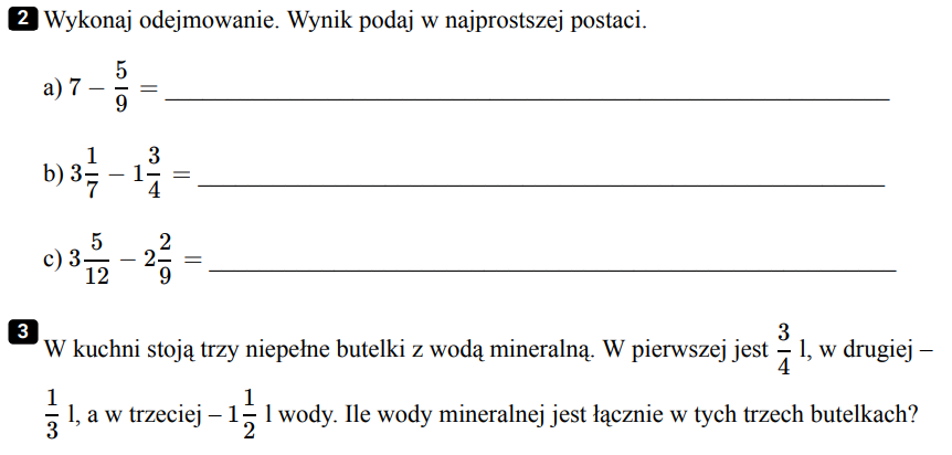 Matematyka ćwiczenia Klasa 5 Zadania