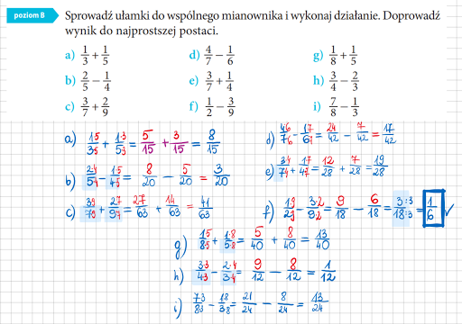 KLASA 5 Temat: Dodawanie i odejmowanie ułamków o różnych mianownikach. Dodawanie I Odejmowanie Ułamków Klasa 5