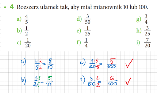 KLASA 5 Temat: Rozszerzanie i skracanie ułamków. Skracanie I Rozszerzanie Ułamków Zwykłych Klasa 4 Karta Pracy