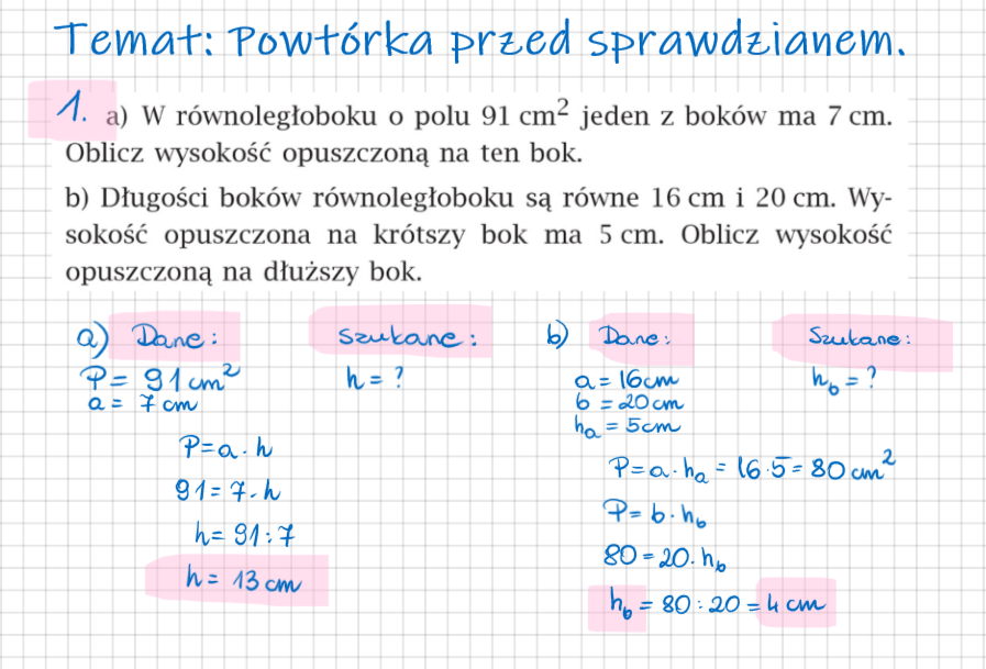 Przed Sprawdzianem Podsumowanie Działu 1