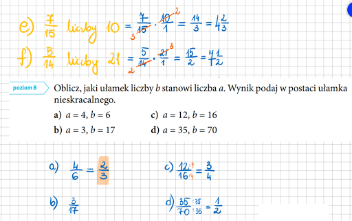 Ulamek Liczby Zadania Klasa 6