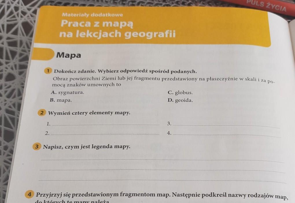 klasa 7 help liczę na naj Materiały dodatkowe Praca z mapą na lekcjach Kartkowka Z Geografii Klasa 7