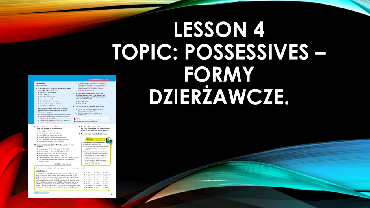 Klasa 7, język angielski, lekcja 4 i 5 - YouTube Jezyk Angielski Klasa 7 Podrecznik