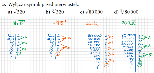 Działania Na Pierwiastkach Klasa 7