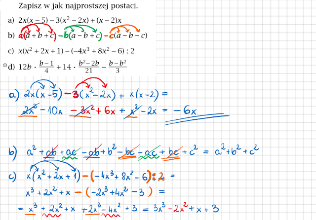 Mnożenie Sum Algebraicznych Klasa 7