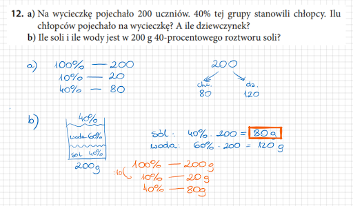 Stężenia Procentowe Zadania Klasa 7
