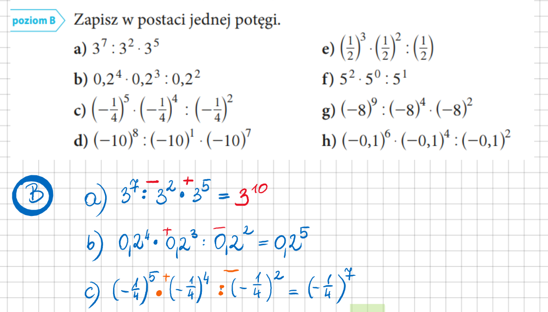 KLASA 7 Temat: Potęgi o tych samych podstawach. Potęgi O Tych Samych Podstawach