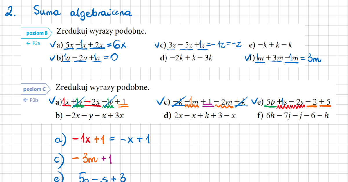 Redukcja Wyrazów Podobnych Klasa 7