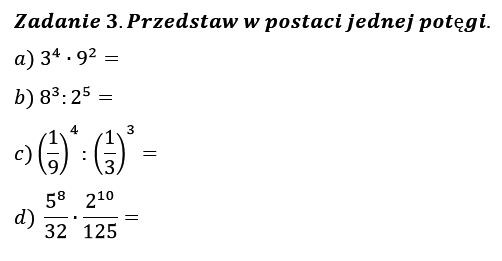 Klasa 7 - Temat: Wykonywanie działań na potęgach. , Matematyka w Działania Na Potegach Klasa 7