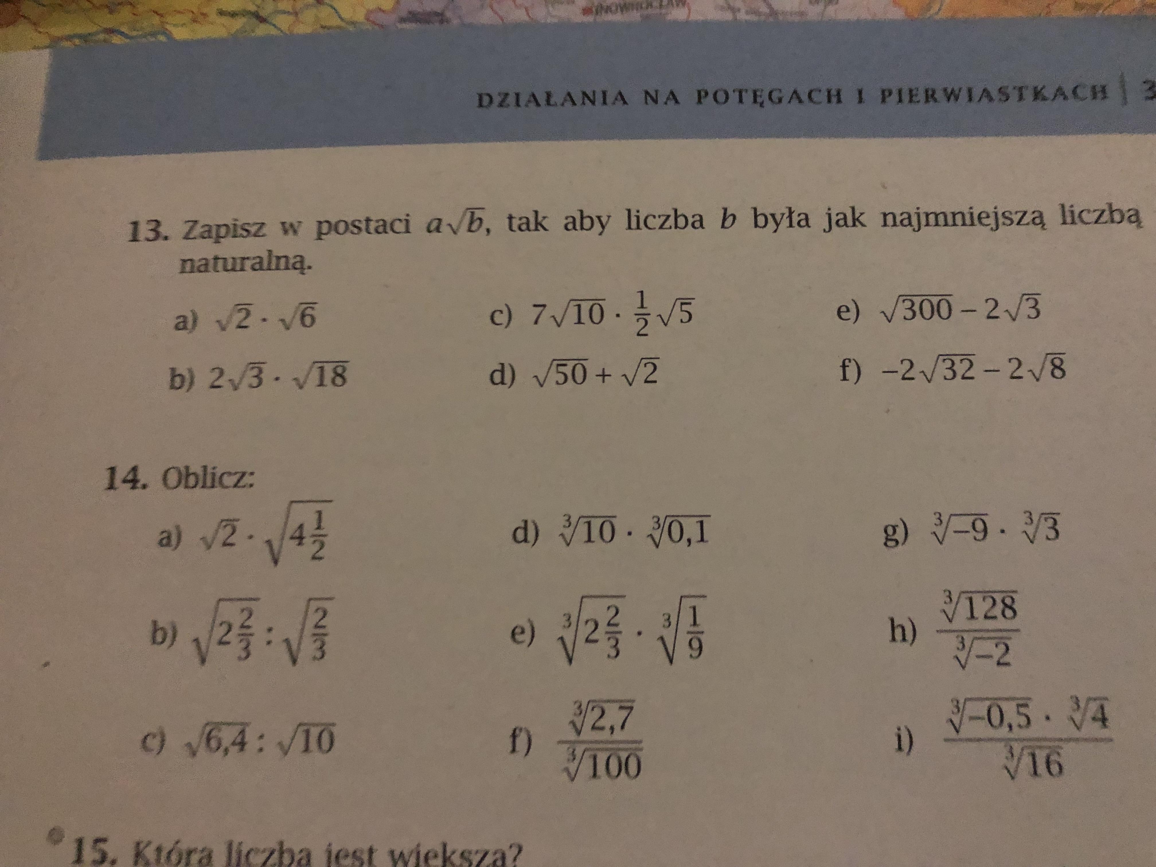 Dzialania Na Potegach Klasa 8