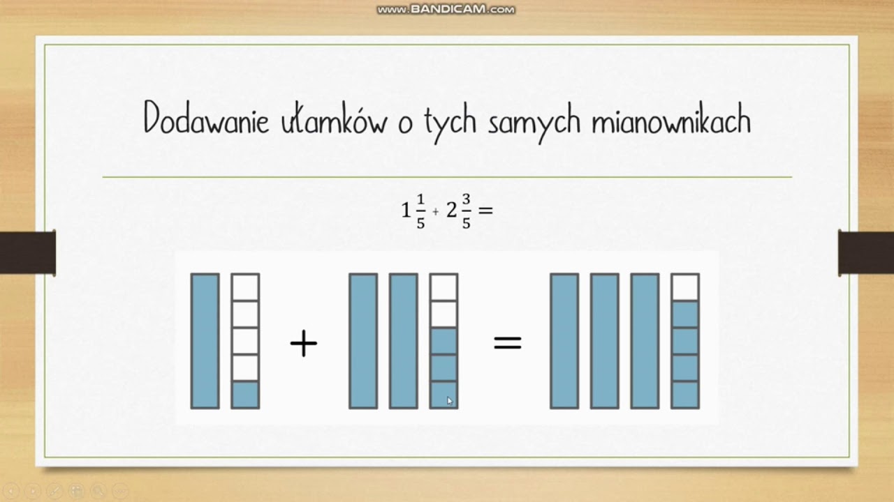 Klasa IV - Dodawanie ułamków o jednakowych mianownikach - YouTube Dodawanie Ułamków O Jednakowych Mianownikach Zadania