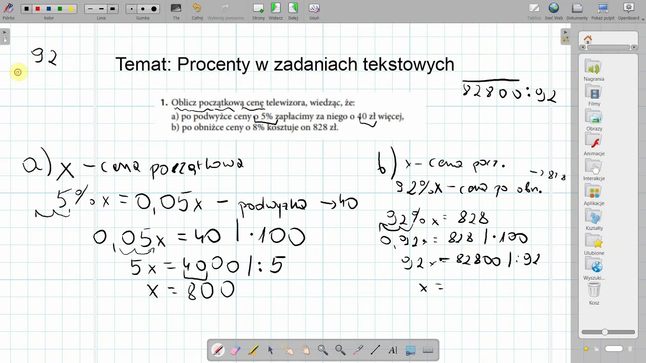 Procenty Klasa 7 Zadania Pdf