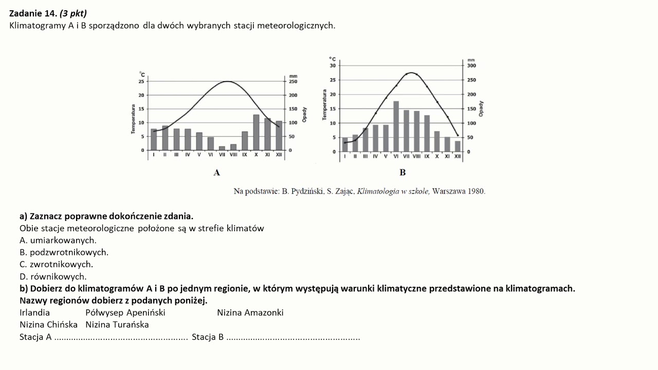 Klimatogramy zadania maturalne - YouTube Atmosfera Sprawdzian Pdf Liceum