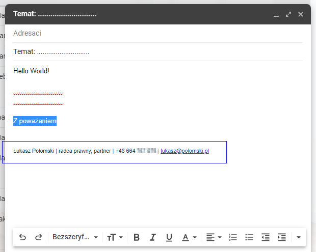 Koalicja na rzecz krótszych stopek maili – Sprawny Prawnik Uzupełnij Email Wyrazami Z Ramki
