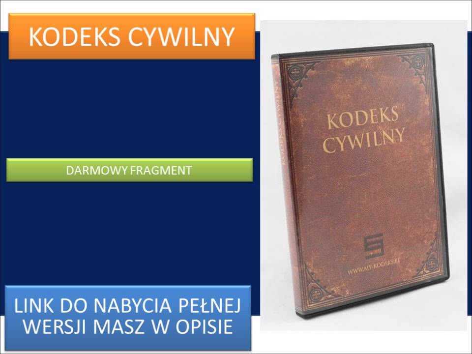 Kodeks Cywilny The Civil Code Pdf