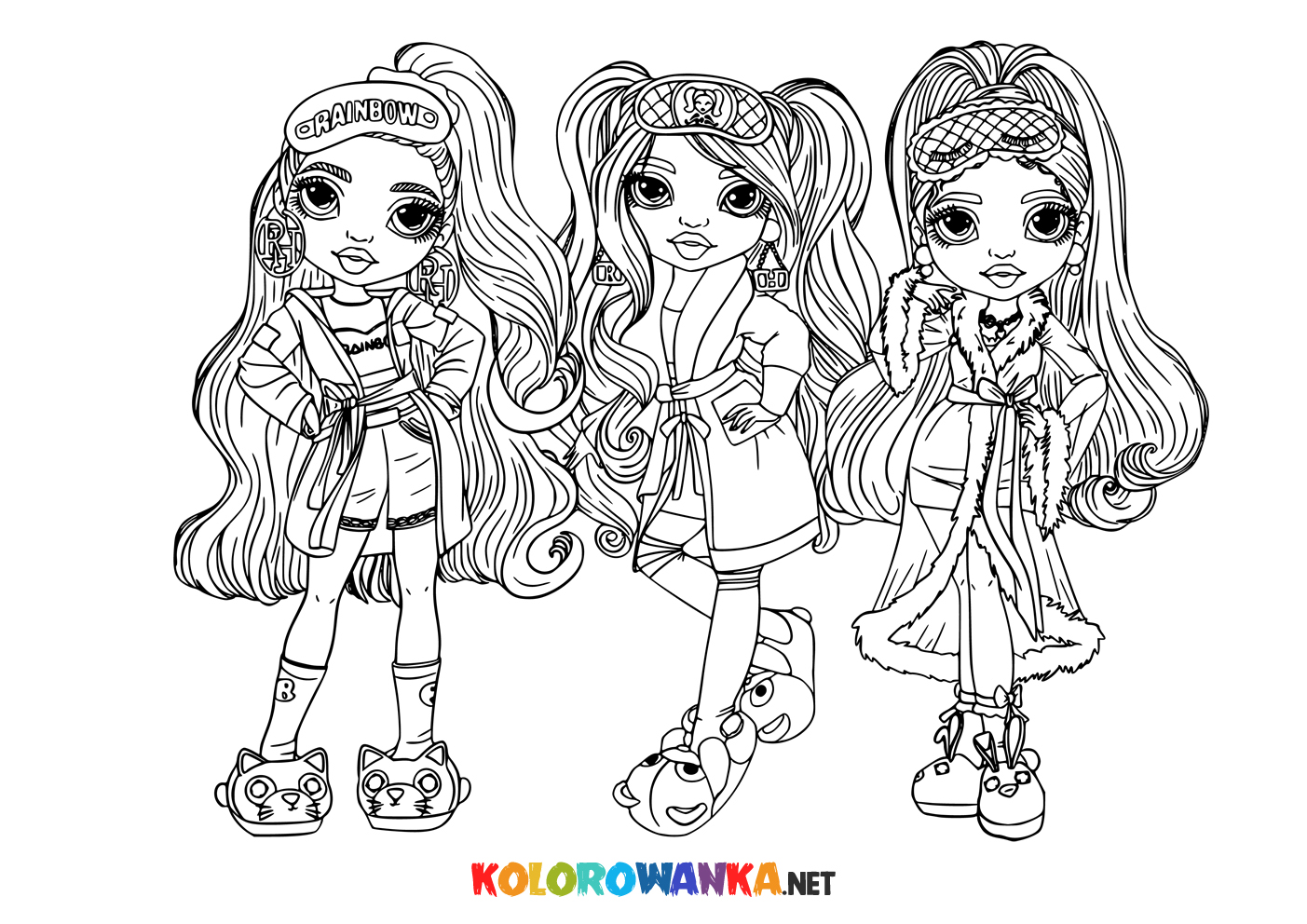 Kolorowanka Rainbow High do druku - Kolorowanki dla dzieci do druku Kolorowanki Do Druku Dla Mlodziezy