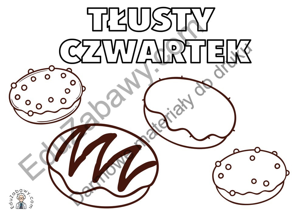 Tlusty Czwartek Paczek Kolorowanka Do Druku