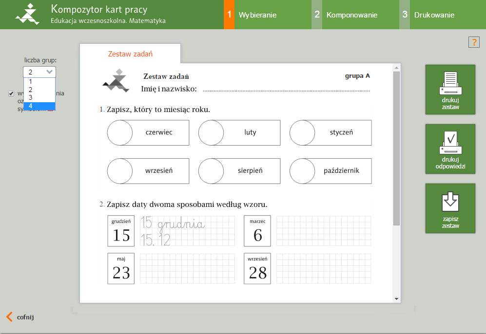 Kompozytor kart pracy. Edukacja wczesnoszkolna. Matematyka - GWO Edukacja Wczesnoszkolna Karty Pracy Klasa 1 Do Druku