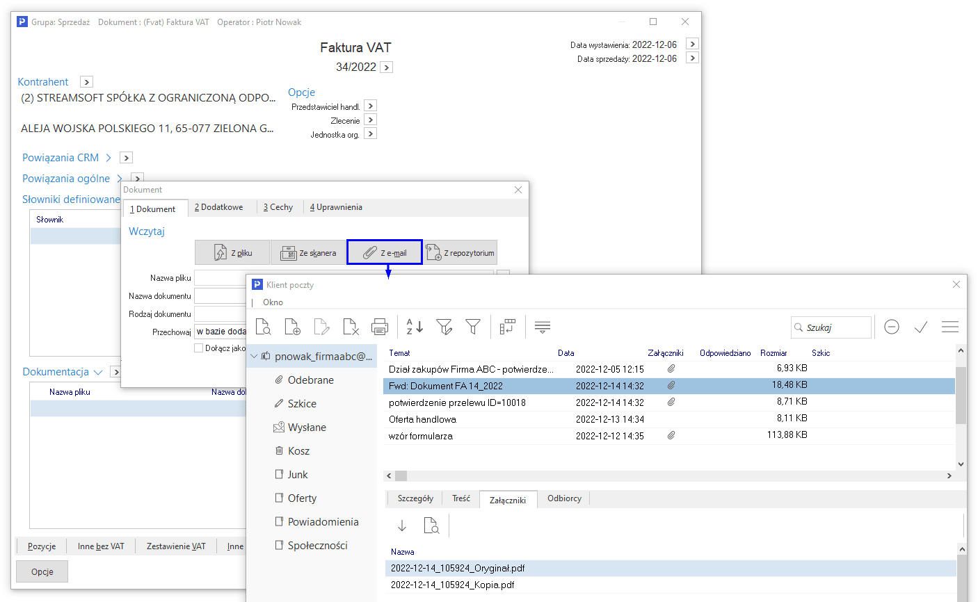 Konfiguracja klienta poczty w Systemie Streamsoft - Portal Klienta Biuro Obsługi Klienta Poczty Wp
