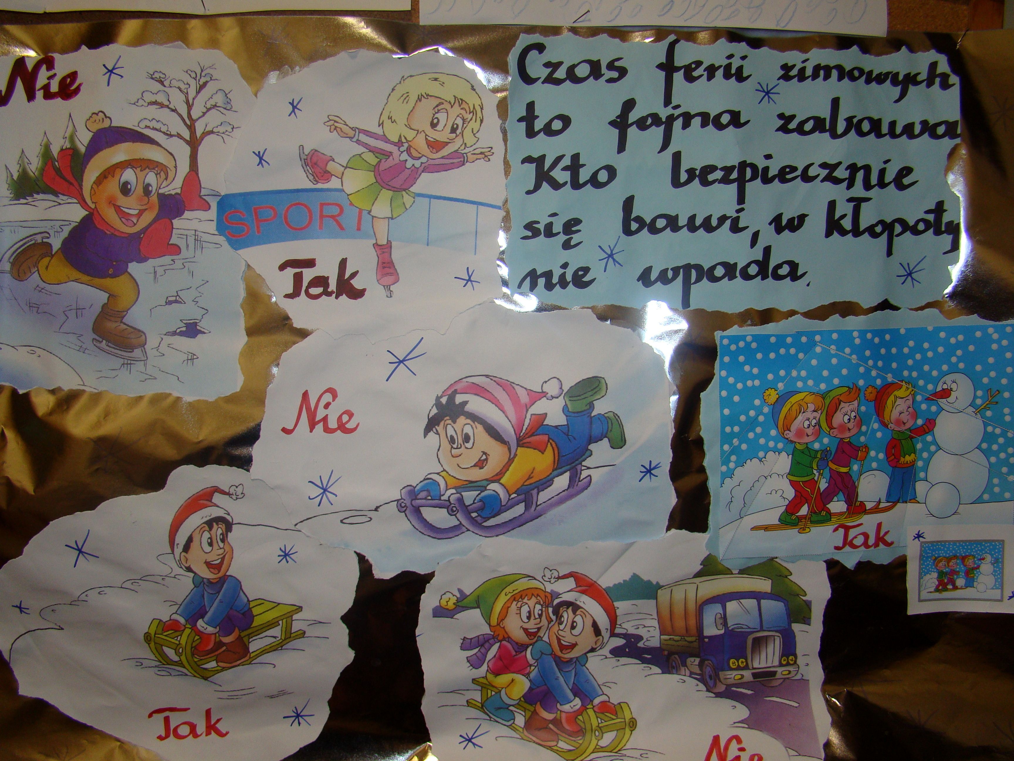 Konkurs na plakat „Bezpieczne ferie zimowe: rady dla dzieci i rodziców Pomysl Na Plakat Bezpieczne Ferie