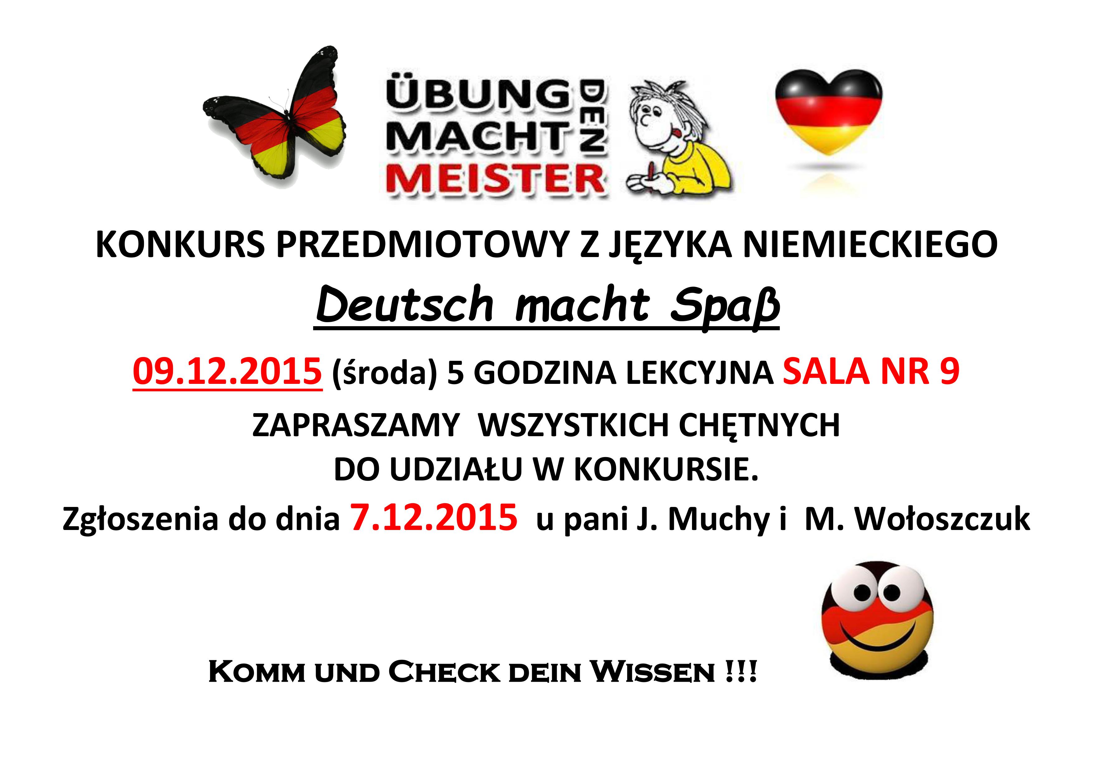Konkurs Przedmiotowy Z Języka Niemieckiego Gimnazjum