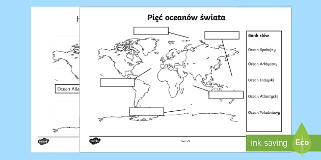 Przez Lądy I Oceany Klasa 5 Karta Pracy