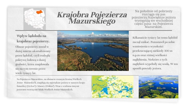 Krajobraz Pojezierza Mazurskiego Klasa 5