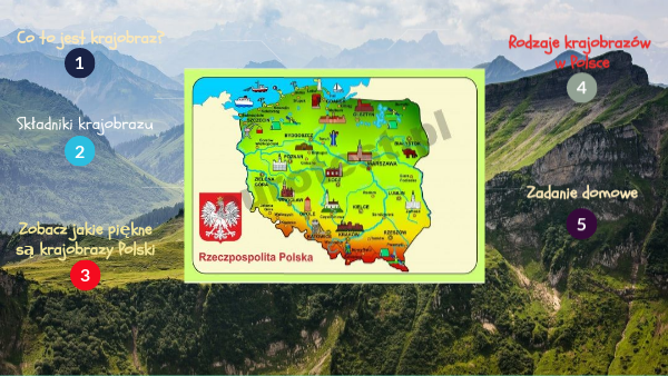 Krajobrazy Polski Część 1 Sprawdzian