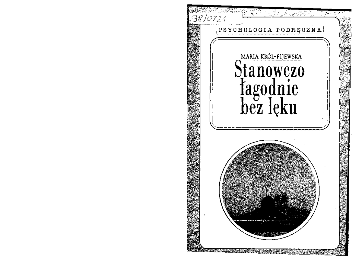 Fijewska Stanowczo łagodnie Bez Lęku Pdf