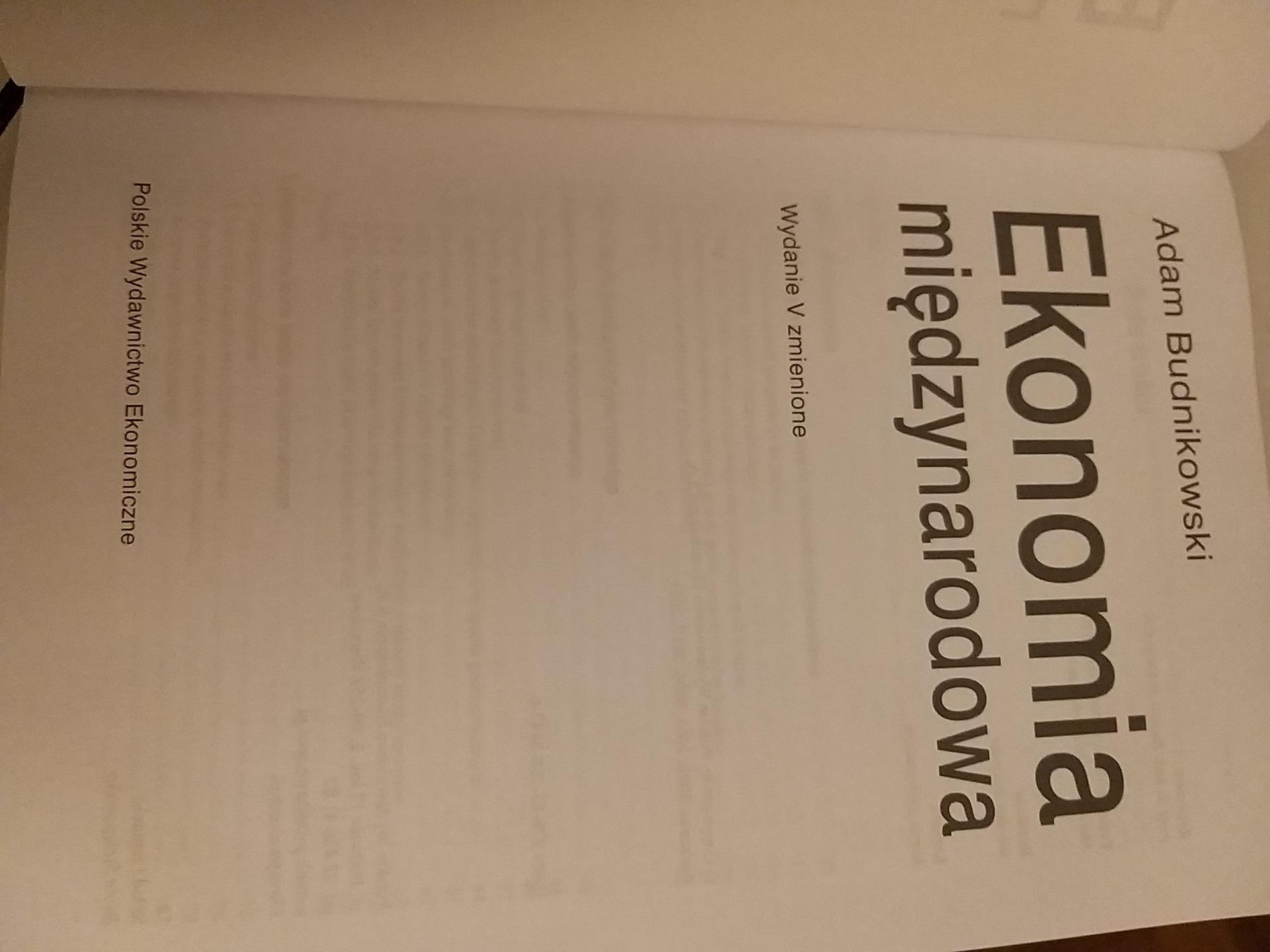 Budnikowski A Ekonomia Międzynarodowa Warszawa 2017 Pdf
