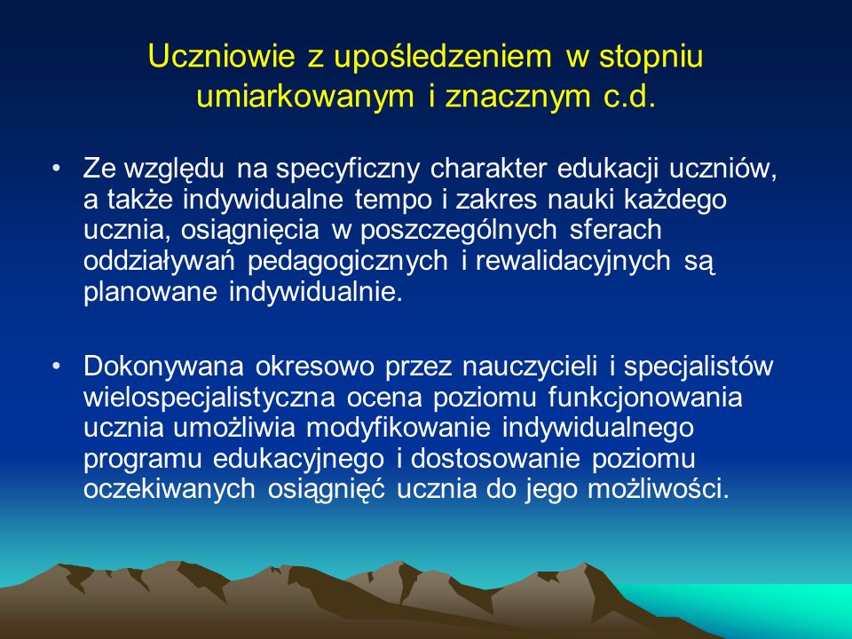 Kształcenie specjalne - ppt pobierz Mocne I Słabe Strony Ucznia Upośledzonego W Stopniu Umiarkowanym
