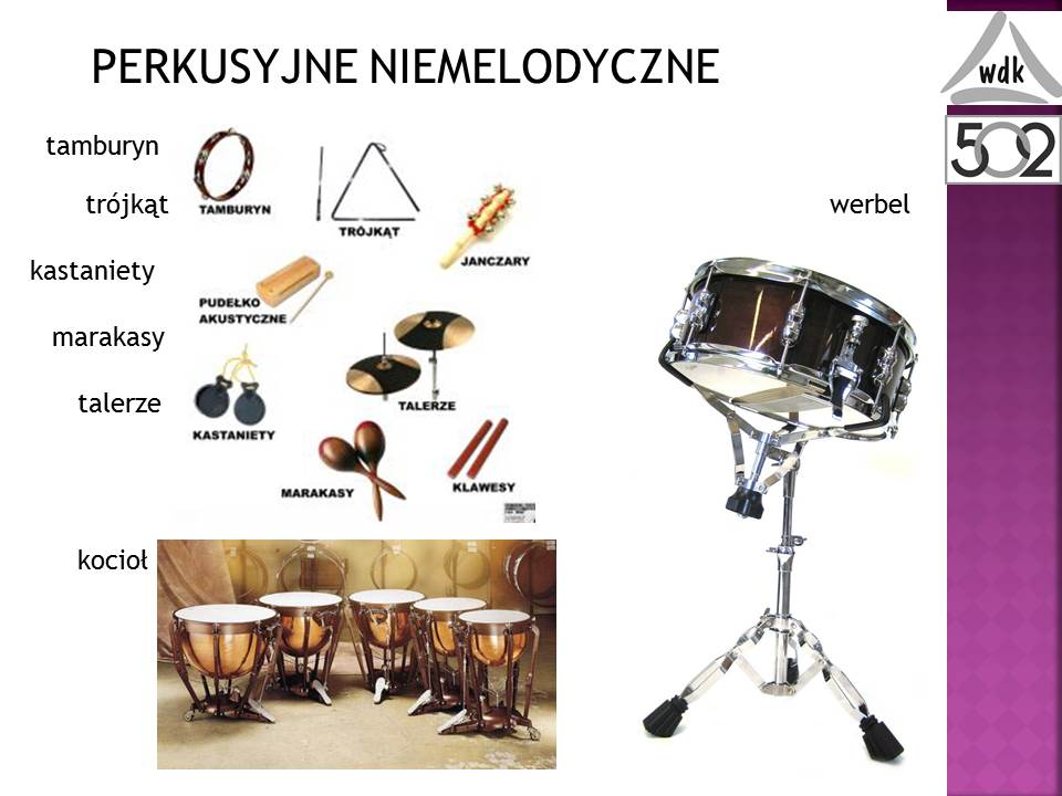 Kto tak pięknie gra (instrumenty perkusyjne niemelodyczne) Instrumenty Perkusyjne Melodyczne I Niemelodyczne