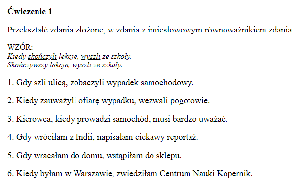 Kulturalni(e) nakręceni: Imiesłowowy równoważnik zdania Imieslowowy Rwnowaznik Zdania Cwiczenia Pdf
