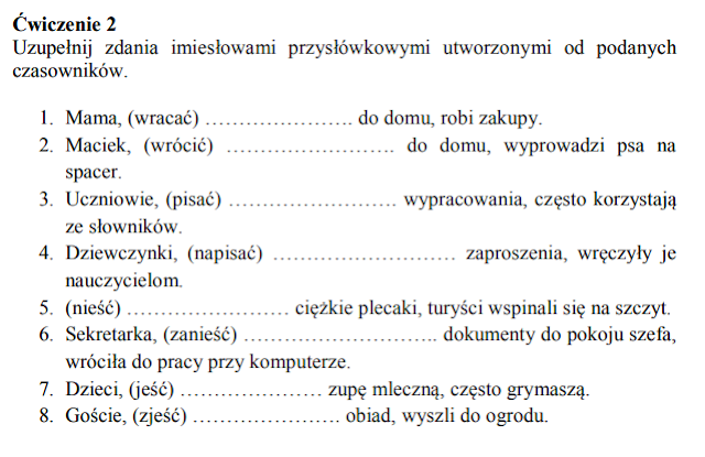 Kulturalni(e) nakręceni: Imiesłowowy równoważnik zdania Co To Jest Imiesłowowy Równoważnik Zdania