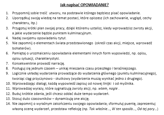 Kulturalni(e) nakręceni: Jak napisać OPOWIADANIE? Jak Napisać Opowiadanie Twórcze Na Podstawie Lektury