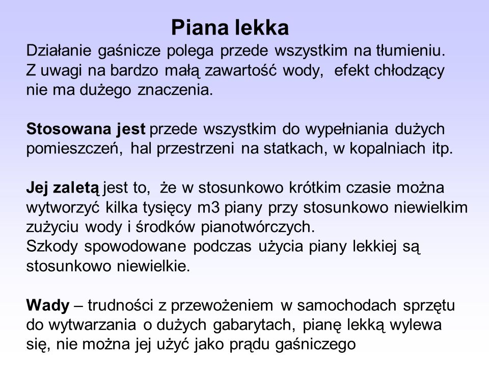KURS STRAŻAKÓW RATOWNIKÓW OSP TEMAT 14: Gaszenie pożarów oraz środki Gaśnica Proszkowa Działa Przede Wszystkim Jako Czynnik Tłumiący