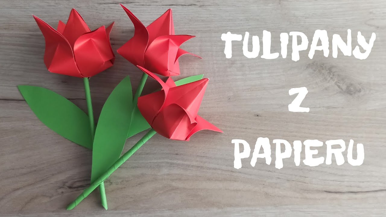 Kwiaty z papieru/Jak zrobić tulipany z papieru/origami/ How to make Jak Zrobić Rogi Diabła Z Papieru