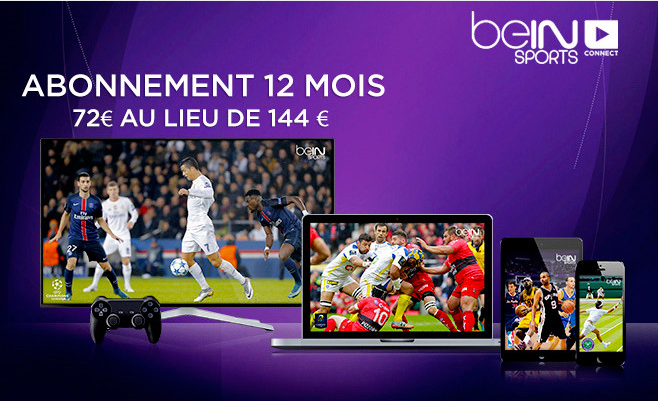 L'abonnement beIN SPORTS Connect jusqu'à -50% sur Vente Privée Bein Sport Abonnement