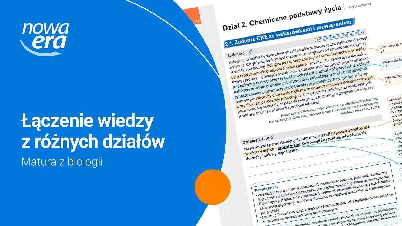 Łączenie wiedzy z różnych działów. Matura z biologii - YouTube Test Z Biologii Klasa 6 Dzial 1