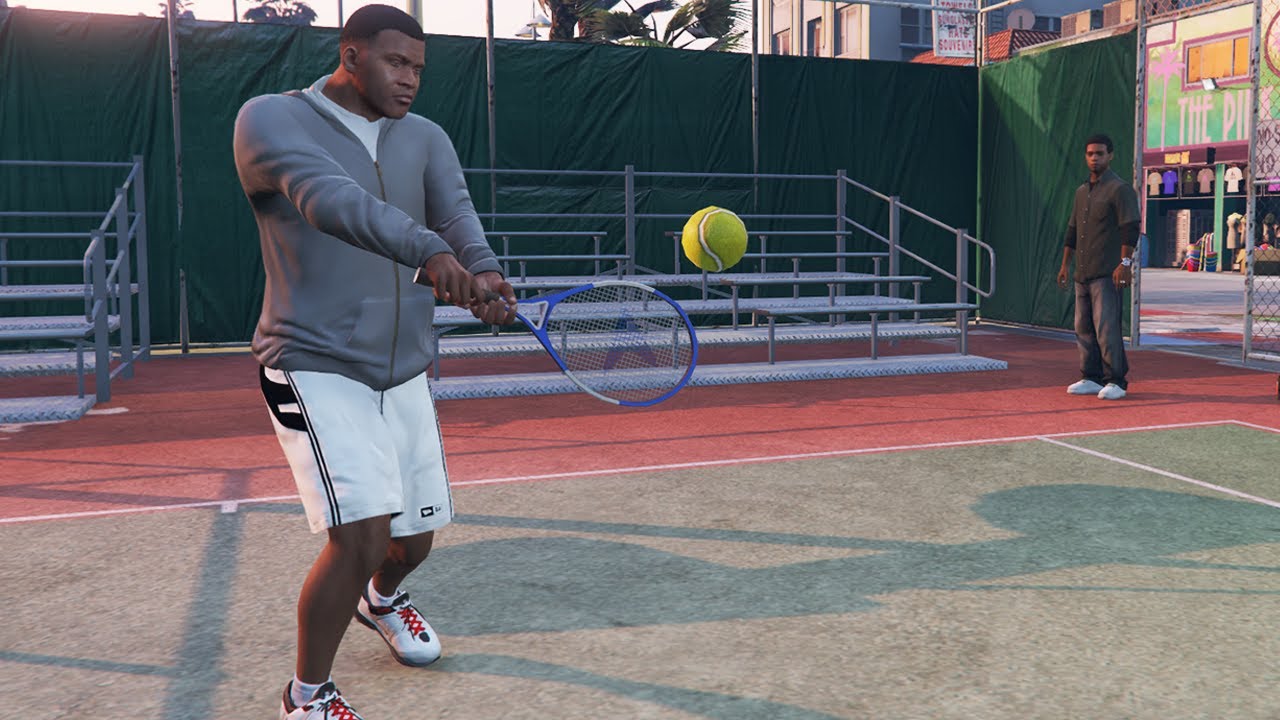 Lamar roasts Franklin but Franklin plays Tennis | GTA 5 - YouTube Gta 5 Can Franklin Play Tennis