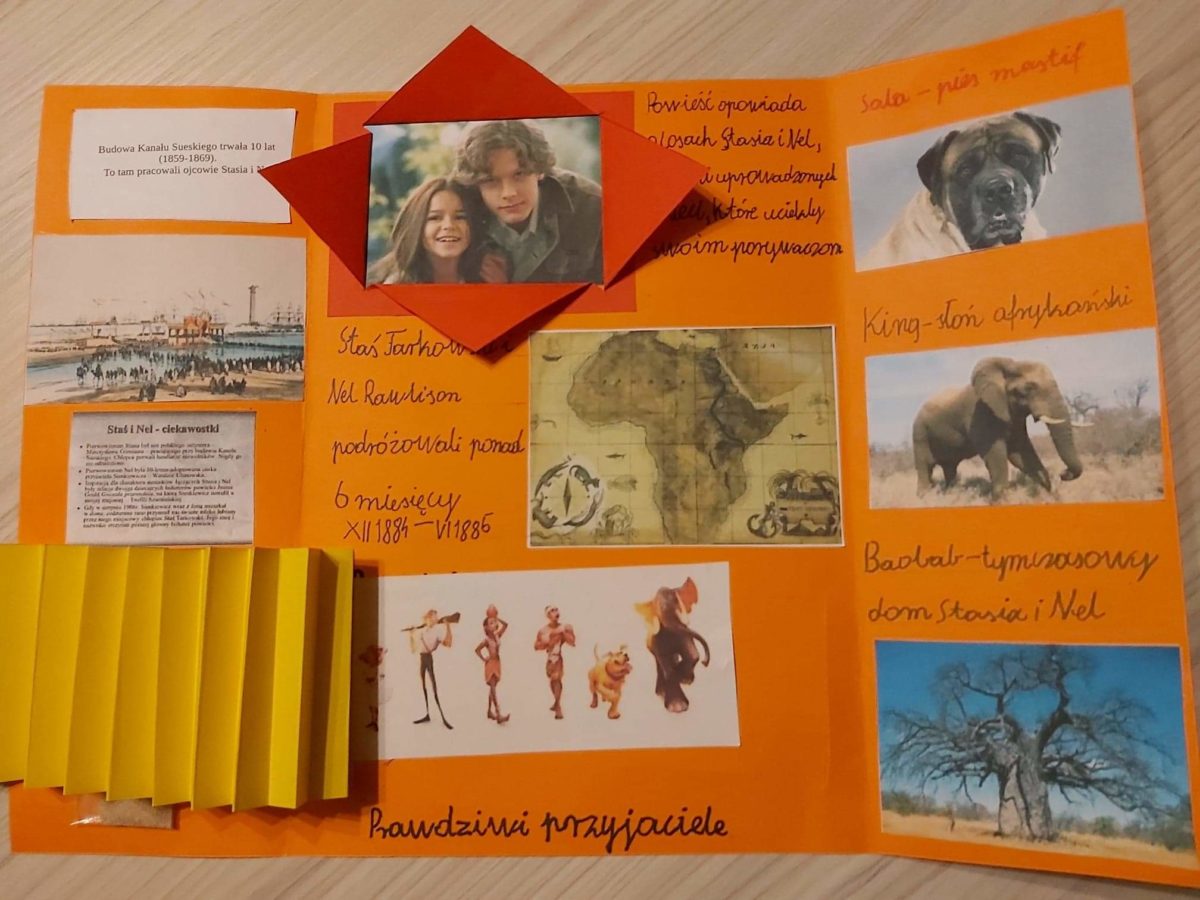 Lapbooki na podsumowanie lektury „W pustyni i w puszczy” - Szkoła Szablony Lapbook W Pustyni Iw Puszczy